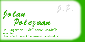 jolan polczman business card